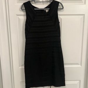 Black Sheath Striped Dress
